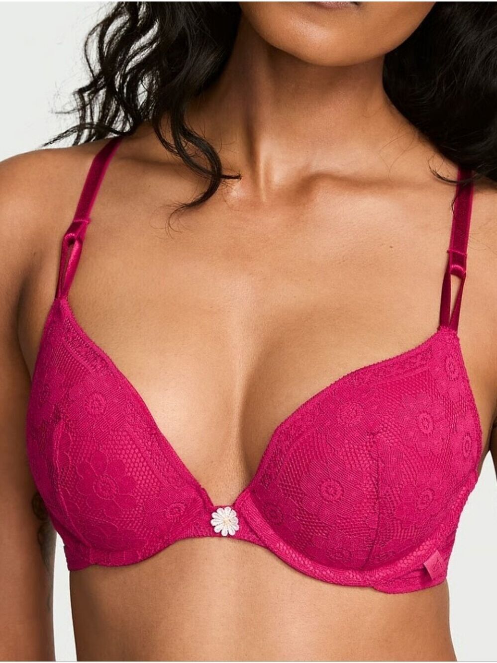 Victoria's Secret Sexy Tee Crochet Lace Push-Up Bra Sz 34B NWT